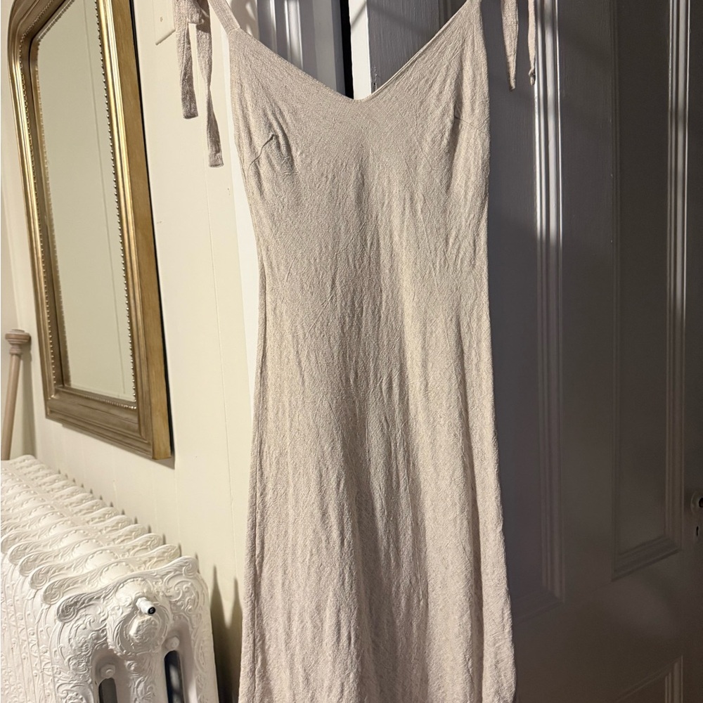 Linen Dress with Adjustable Straps